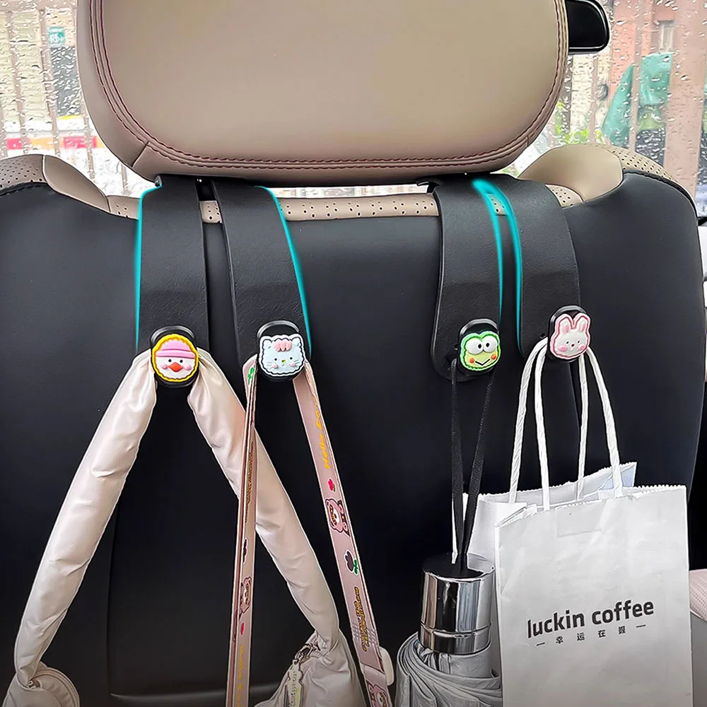 

2 шт. для BYD Dolphin Smart Driving Edition 2025, спинка автомобильного сиденья, двойной крючок, автомобильные модификации, мультяшный силиконовый крючок