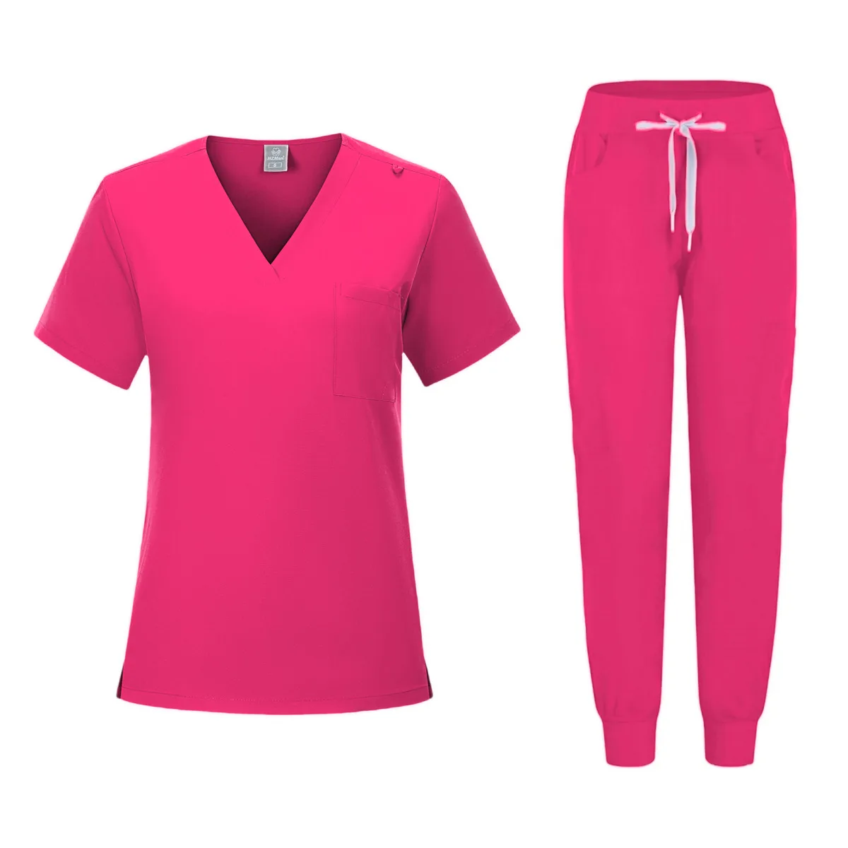 

Many Colors Cheap Price V-Neck Nursing Mint Purple Uniform Women Jogger Leg Pants Medical Nurse Sets