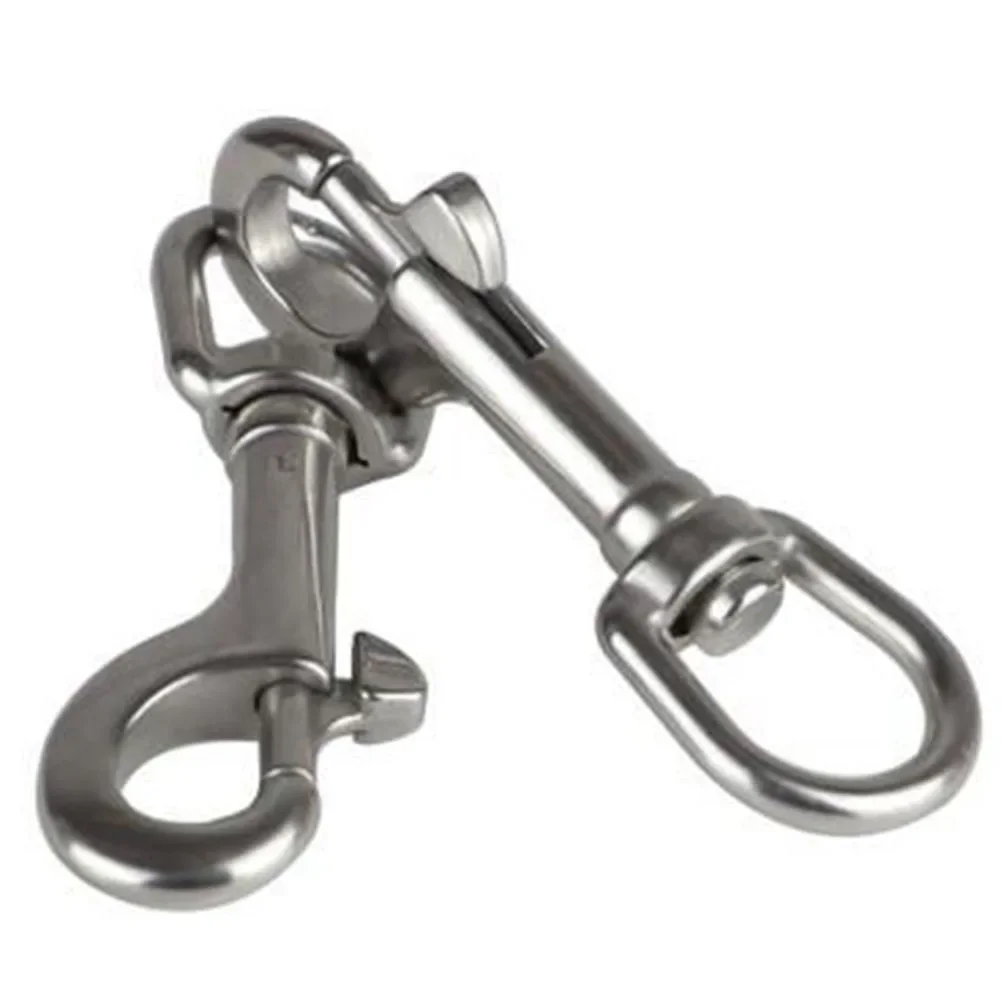 1PCS 316 Stainless Steel Diving Swivel Bolt Snap Spring Hook Clip For Scuba Diving Pet Leash Flag Stainless Steel Oval Swivel
