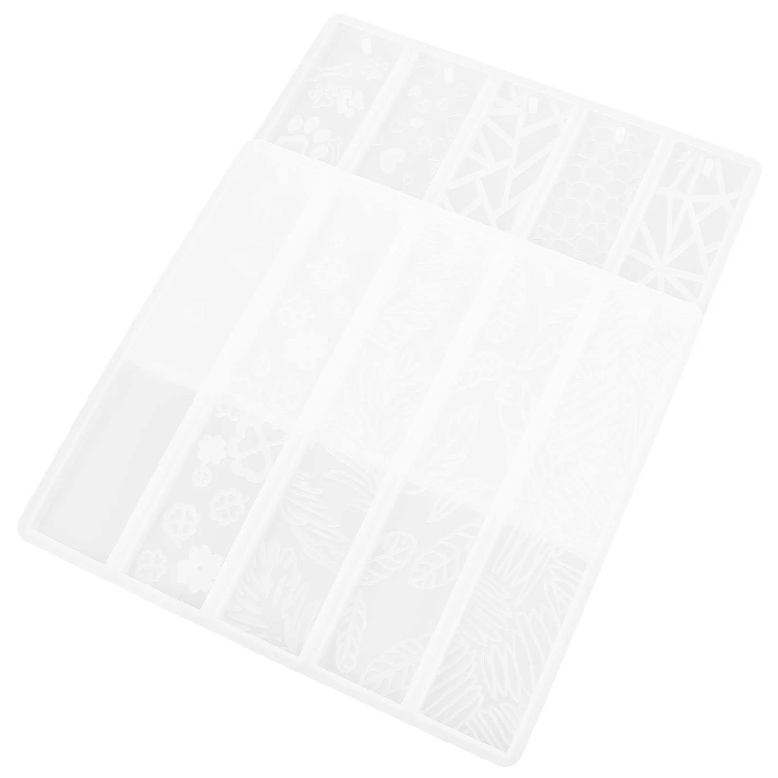 

2pcs Silicone Diy Resin Craft Tools Flexible Durable Rectangle Molds For Epoxy Resin Student Stationery School Supplies Reusable