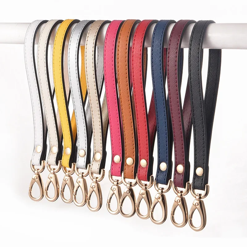 

New Waterproof PU Leather Wallet Strap Belt Portable Replaceable Handbag Metal Bag Wrist Strap Straps Key Belt 21cm