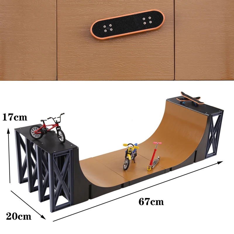 Ponadgabarytowych mini deskorolka sceny DIY z Stunt motocykl motor części do skuterów Tech Deck miejsce połączenie kryty domowe zabawki