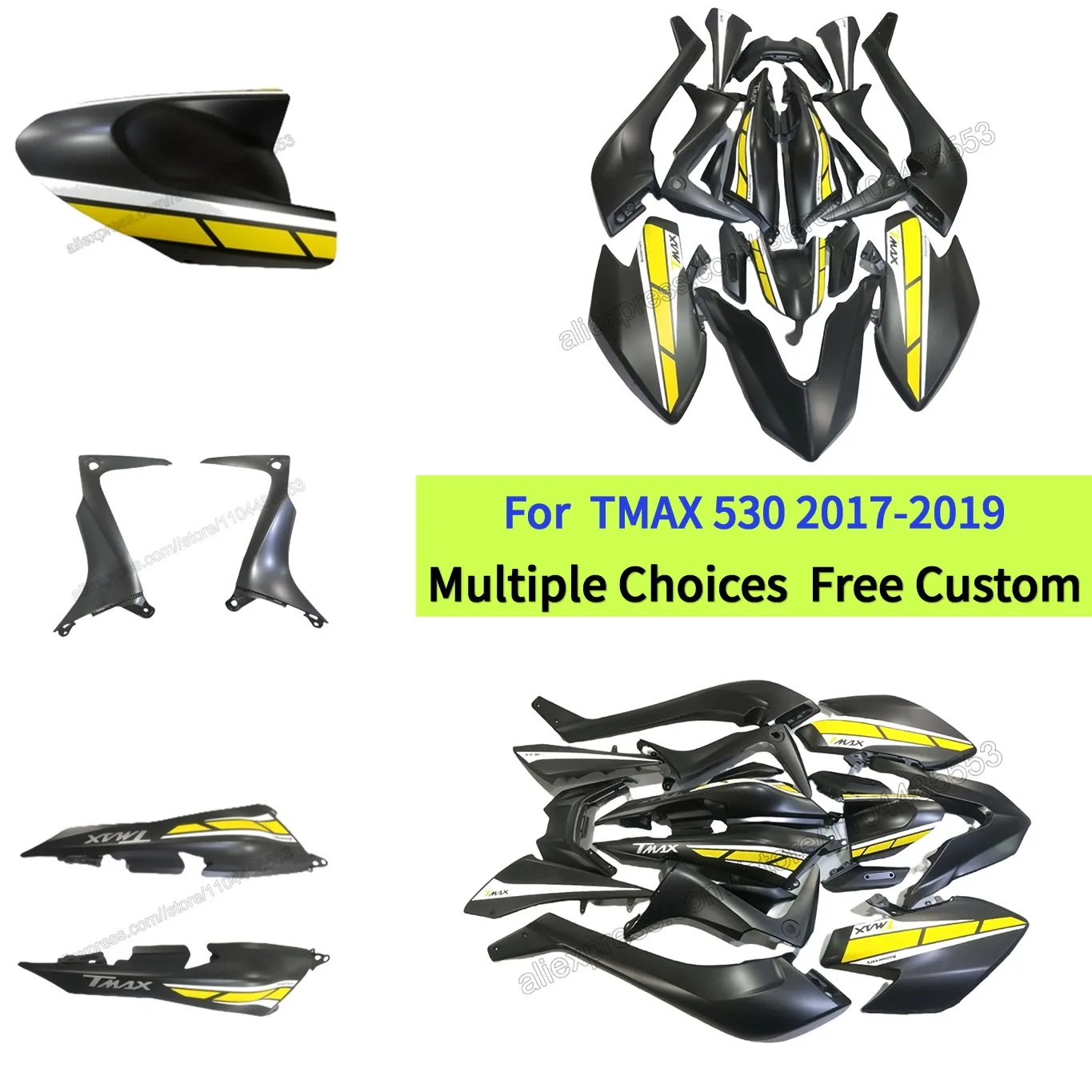 Carenados de carrocería de plástico ABS para TMAX530 2017 T-MAX 530 2018 TMAX DX 2019 accesorios de motocicleta kits de carrocería de inyección