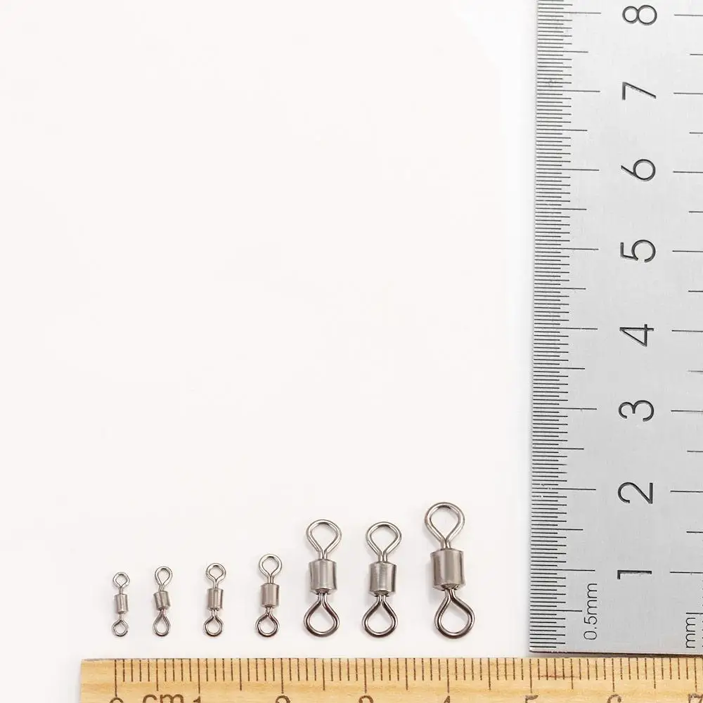 

High Strength 50pcs Barrel Rolling Heavy Duty Connector Swivel Solid Ring Fishing Tool Ball Bearing