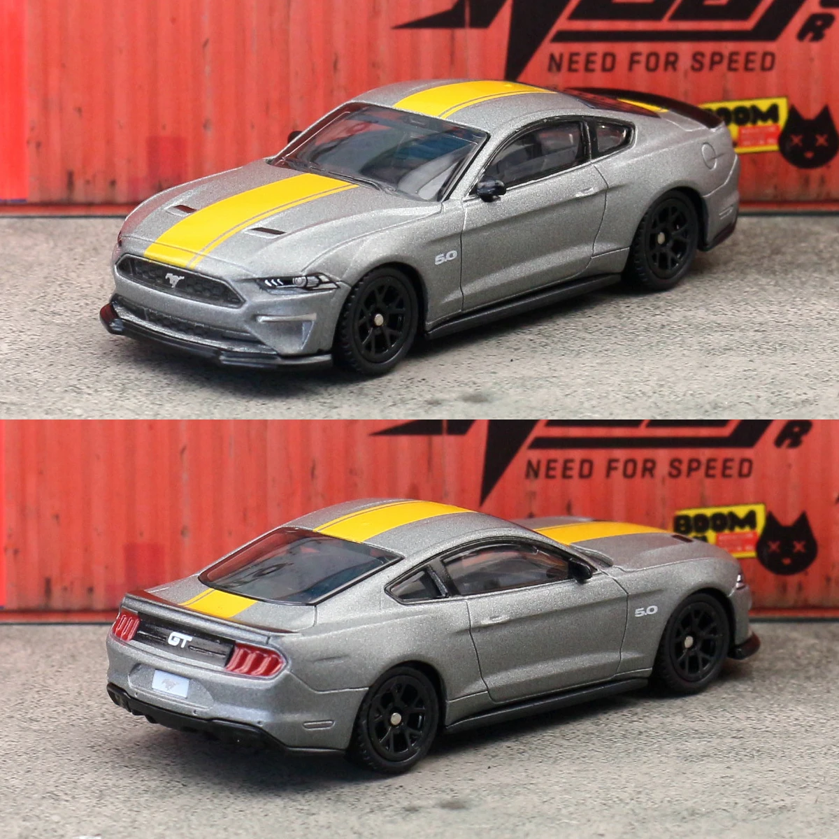 1/64 Ford Mustang GT Toy Car Model CCA MSZ 1:64 Diecast Miniature Free Wheels Collection Suitable for Hot Wheels Gift Kid