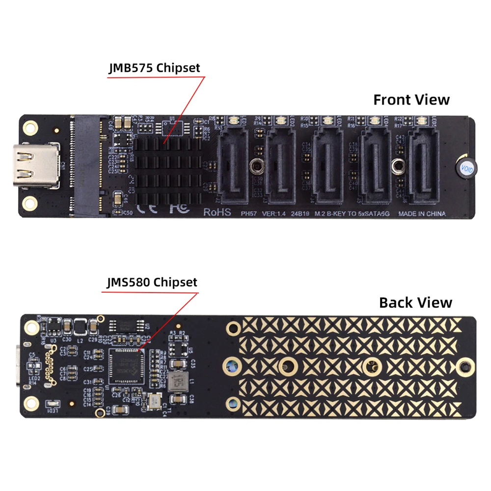 Imagem -06 - Chenyang-port Multiplicador Extension Card Adaptador para Placa-mãe Disco Rígido Usb 3.1 Gen a Sata 3.0