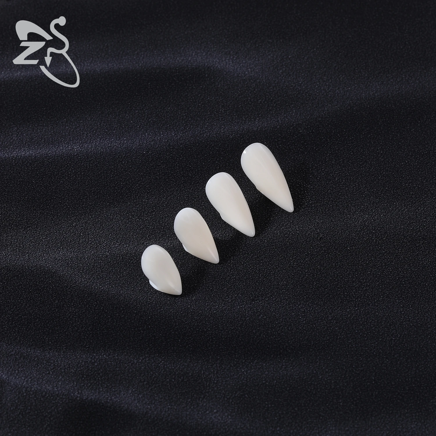 ZS 1 Pair Vampire Fangs Cosplay Dentures Halloween Fake Teeth Props Party Ghost Devil Costume DIY Prop False Tooth Accessories