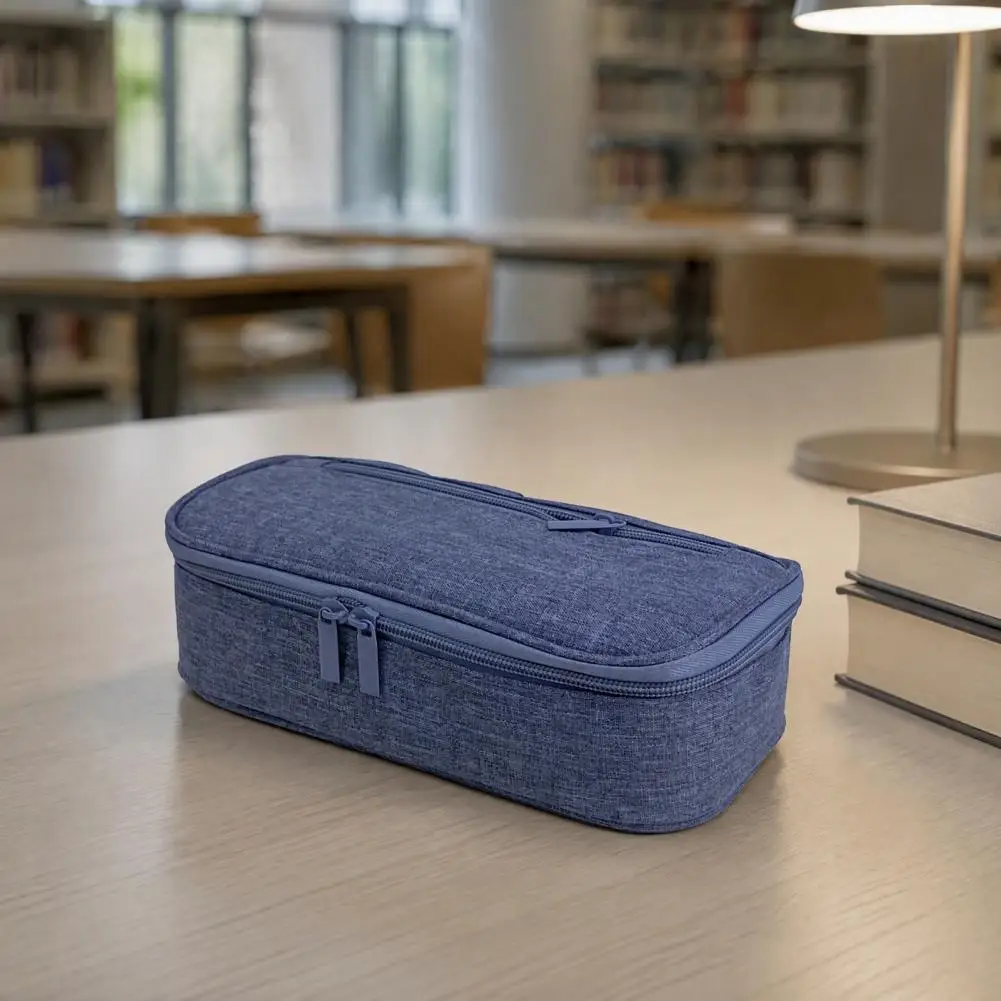 Oxford Fabric Pen Case Capacity Pencil Pouch Multi-compartment Pencil Case Organizer Capacity Stationery Pouch Durable