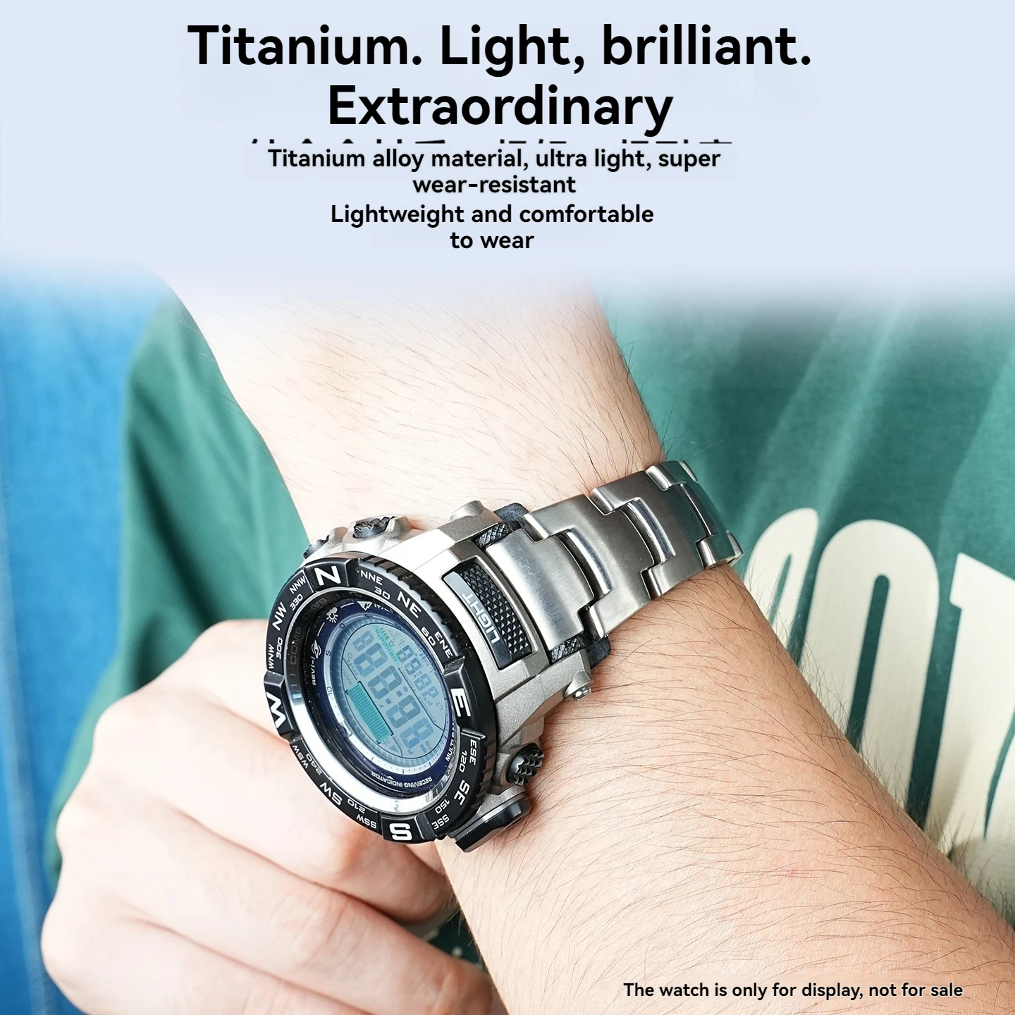 PRG-260/prg-550 حزام ساعة معدني من التيتانيوم لساعة كاسيو PROTREK PRW-2000/2500/3500/prw-5000/5100 حزام ساعة من سبائك التيتانيوم للرجال 18 مللي متر