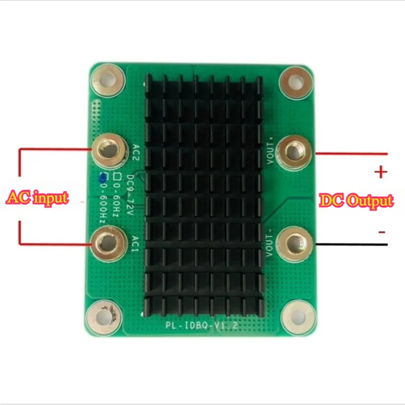 

60/600Hz AC Input Voltage Frequency Ideal Diode Rectifier Bridge 6-48V DC 9-72V AC LT4320+ NCEP023N10LL