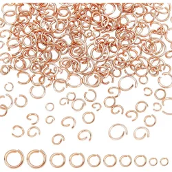 250pcs 3/4/4.5/5/6mm Open Jump Rings Rose Gold Jump Rings Stainless Steel Round O Rings Connectors for Chainmail Jewelry