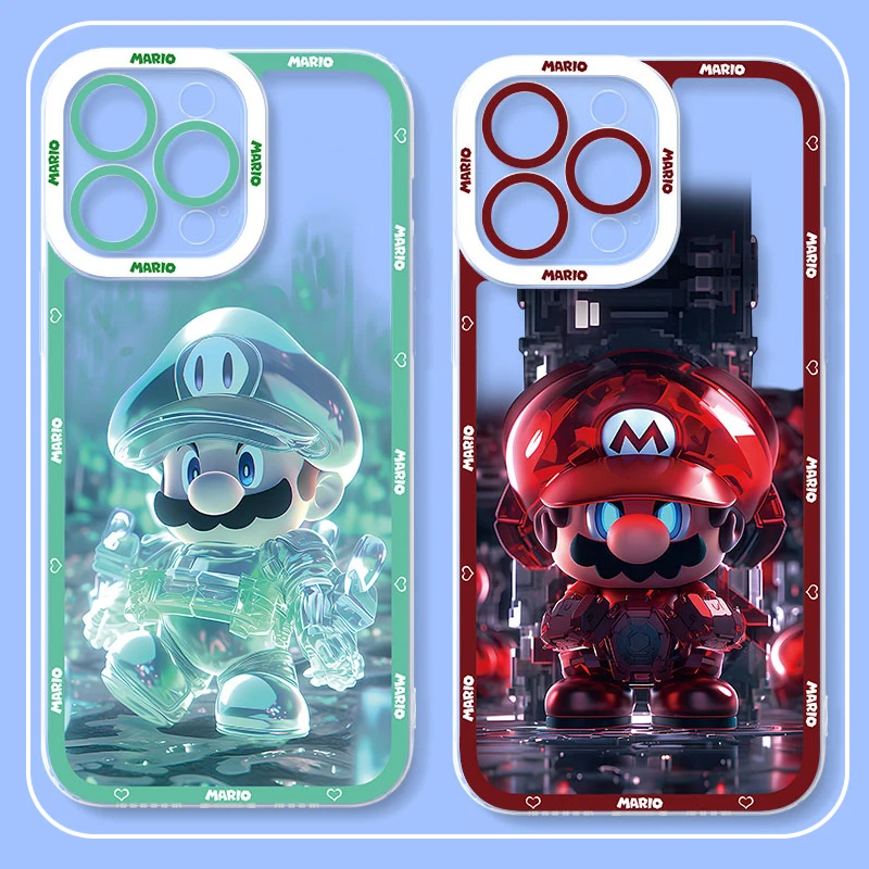 لطيف M-ماريو اللبنات جراب هاتف آيفون 17 الهواء 15 14 13 12 11 برو ماكس 16 15 14 زائد للصدمات لينة غطاء سيليكون