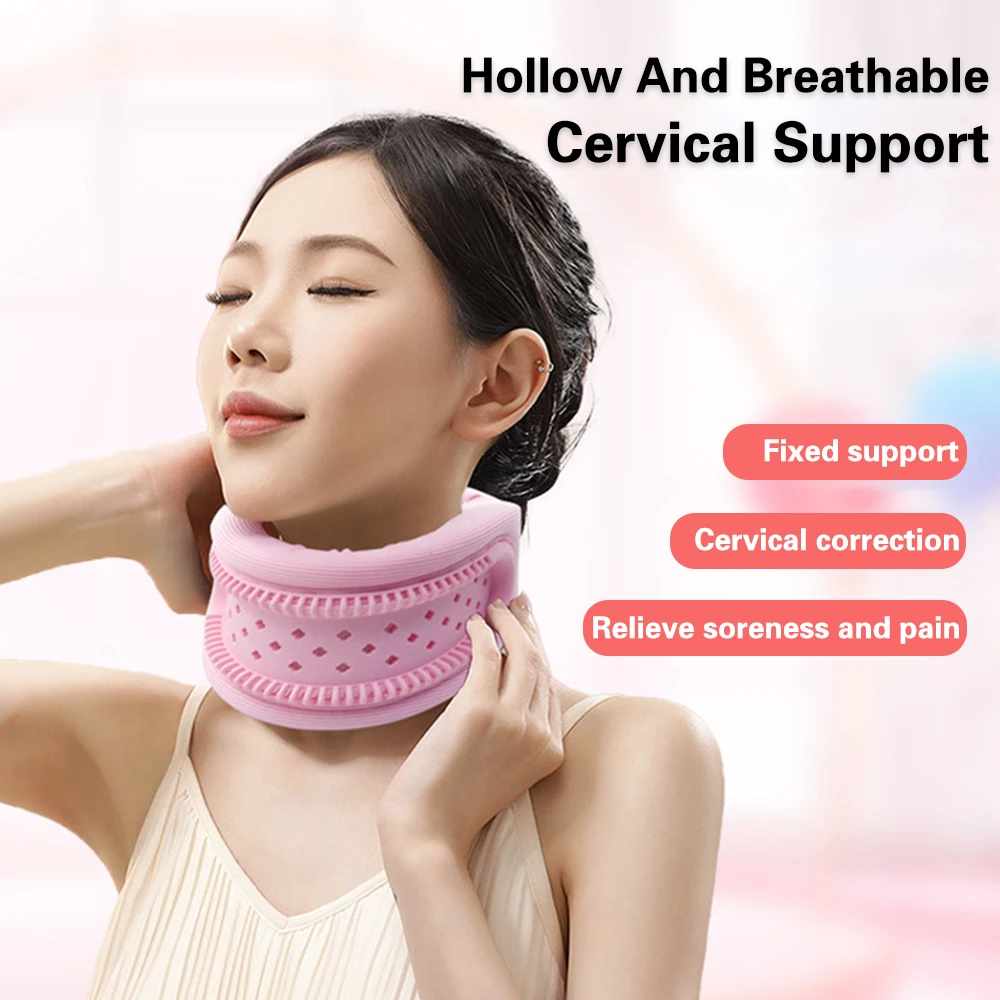 

Brace Hollowing Out Breathable Sponge Prevent Bowing Neck Tilted Forward Relieve Cervical Pain Pressure Soft Neck Supports