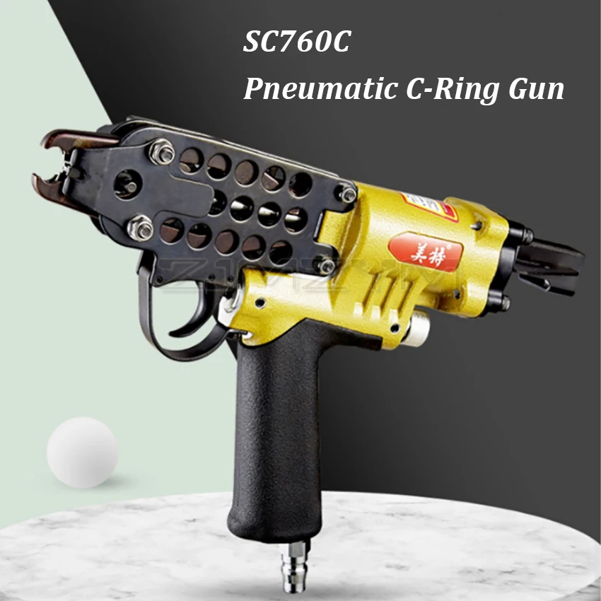 Imagem -02 - Pneumática C-ring Gun Air Nail Gun Hog Ring Alicate c Ring Alicate Ferramenta ar C-tipo Máquina Nailer Pneumática Nail Gun Sc760c