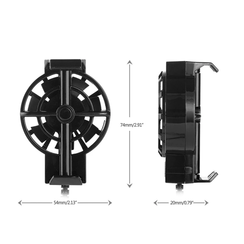 Dropship Cellphone Cooler Mobile Game Portable Cooler Cooling Fan USB Powered Heat Sink Suitable for 4 to 6.7in Smartphones