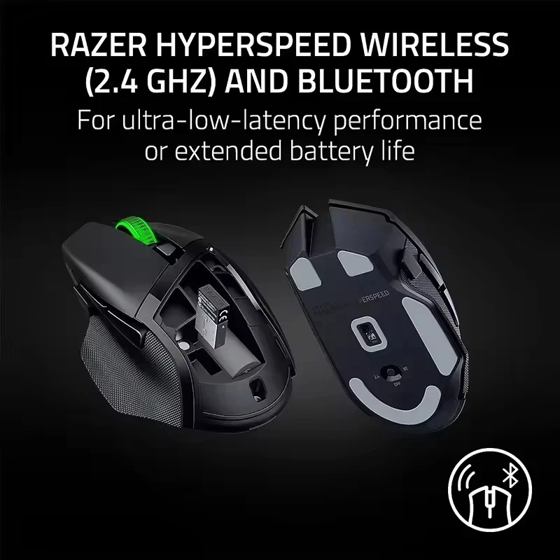 Razer Basilisk V3 X HyperSpeed Wireless Gaming Mouse: Mechanical Switches Gen-2-5G Advanced 18K Optical Sensor Chroma RGB 9