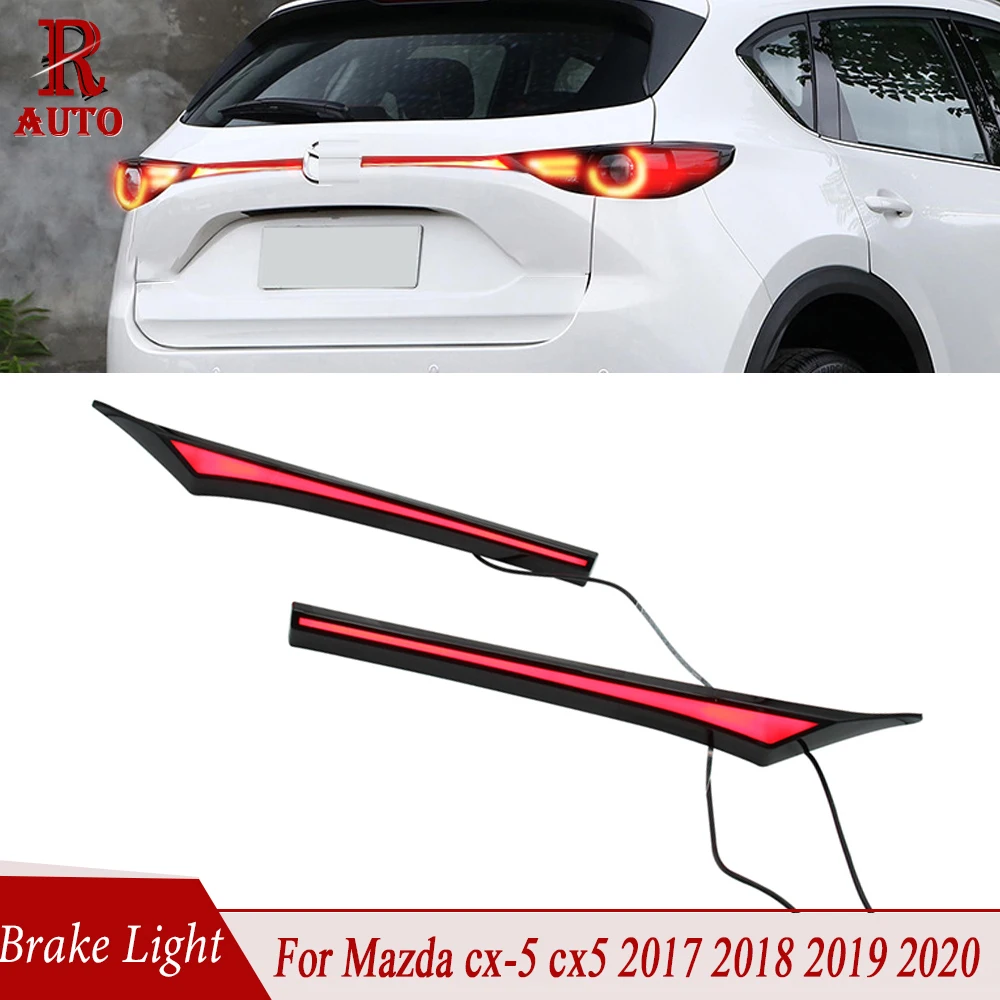 

R-AUTO 1 Pair LED Reflector Brake Light Car Tail Light Rear Bumper Light Rear Fog Lamp For Mazda CX-5 CX5 2017 2018 2019 2020