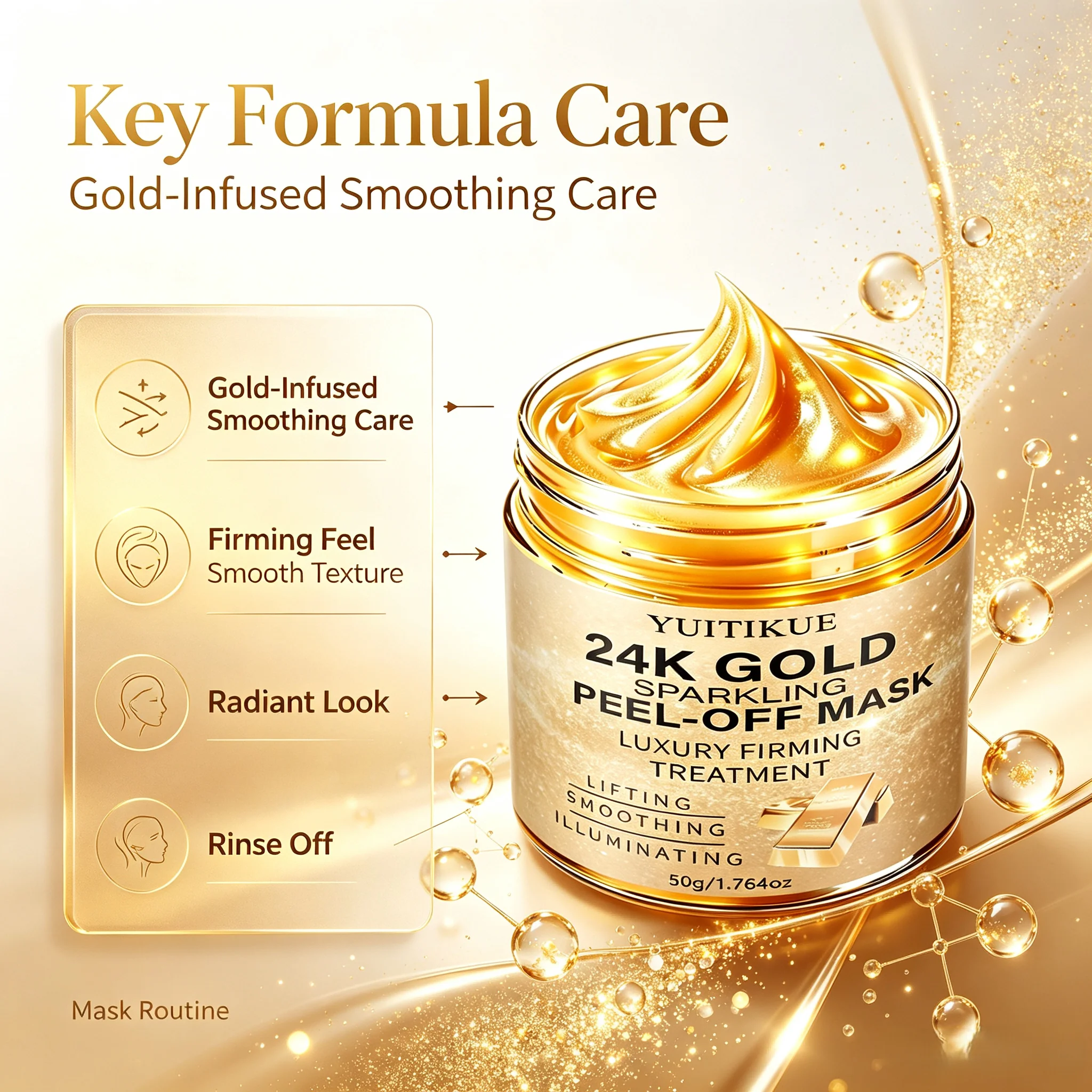 YUITIKUE 24K Gold Peel Off Mas - Luxury Skincare Treatments ulasan dan harga