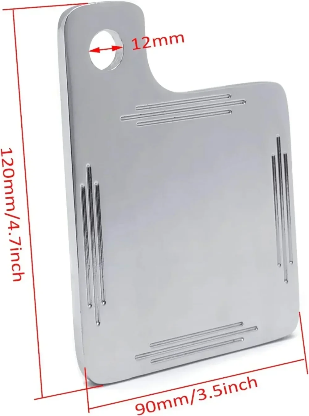 Chrome State Inspection Tag Sticker Renewal Holder Display Plate for Motorcycles