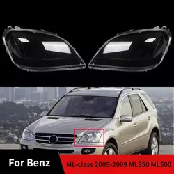 Headlight Lens Cover Head Light Transparent Lampshade Shell For Mercedes-Benz ML-class 2005-2009 W164 ML350 ML500