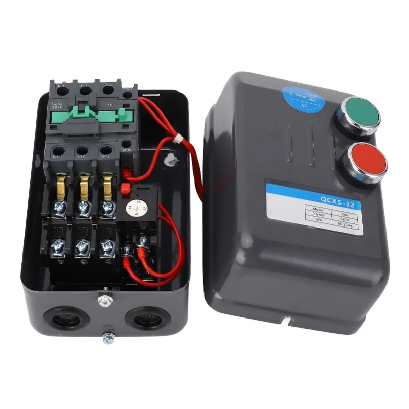 

Magnetic Electric Motor Starter Control Switch 7.5KW 3 Phase 380V 14-22A For Air Compressor