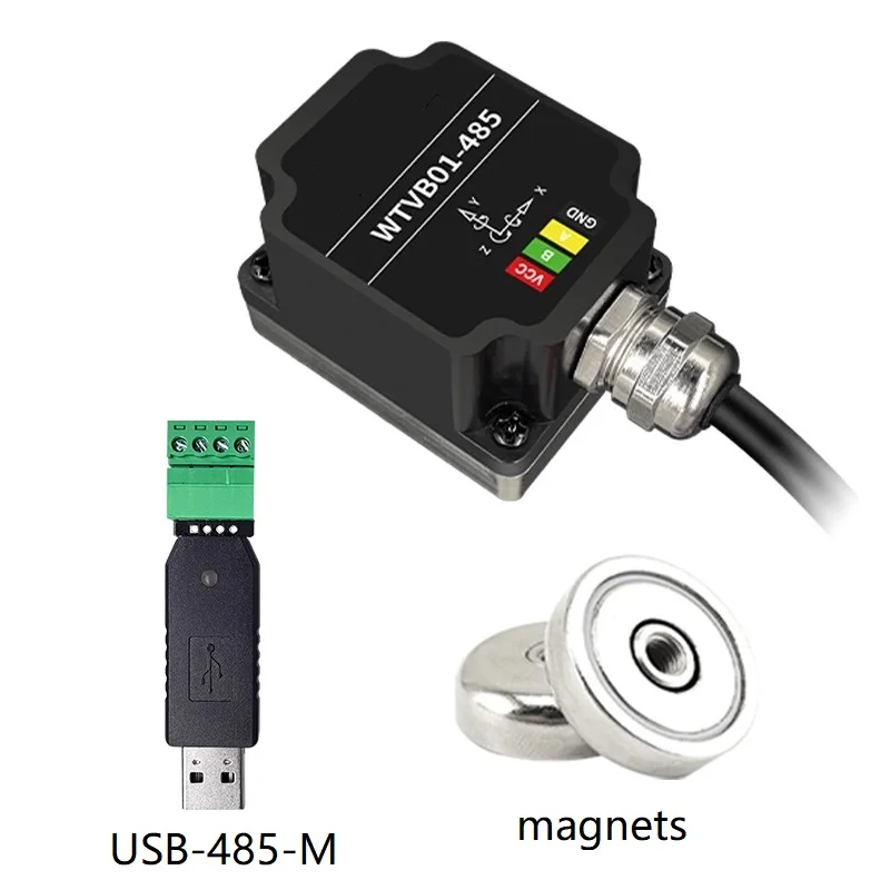 

3 Axis Vibration Sensor Shift Velocity Amplitude Amplitude Sensing Motor Pump Vibration Monitoring IP67 Waterproofing