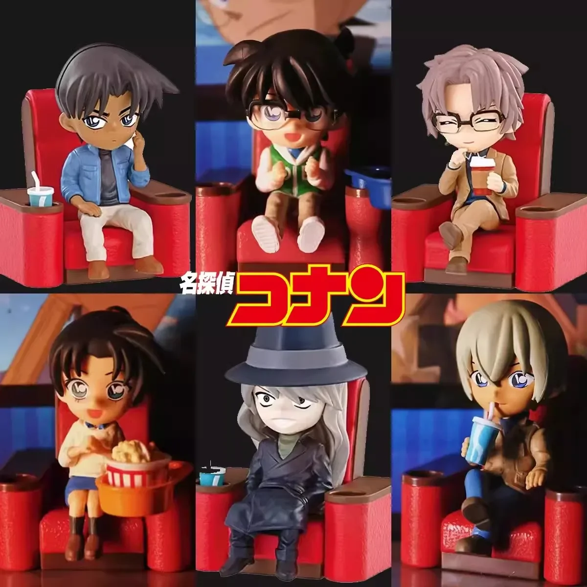 

Re-Ment Detectives Conans Movie Theater Series Blind Box Toys Kudo Shinichi Ran Mouri Action Figures Collectibles Children's Toy