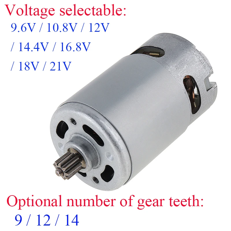 

RS-550 DC Gear Motor 9.6V 12V 14.4V 16.8V 18V 21V For Makita For DeWalt For Bosch For Milwaukee Electric Drill Screwdriver