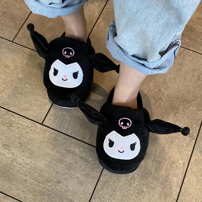 Cinnamoroll Sanrio Cotton Shoes Kuromi My Melody Women Plushie Y2K pantofole con orecchie mobili scarpe basse Slipper Shoes peluche Gift