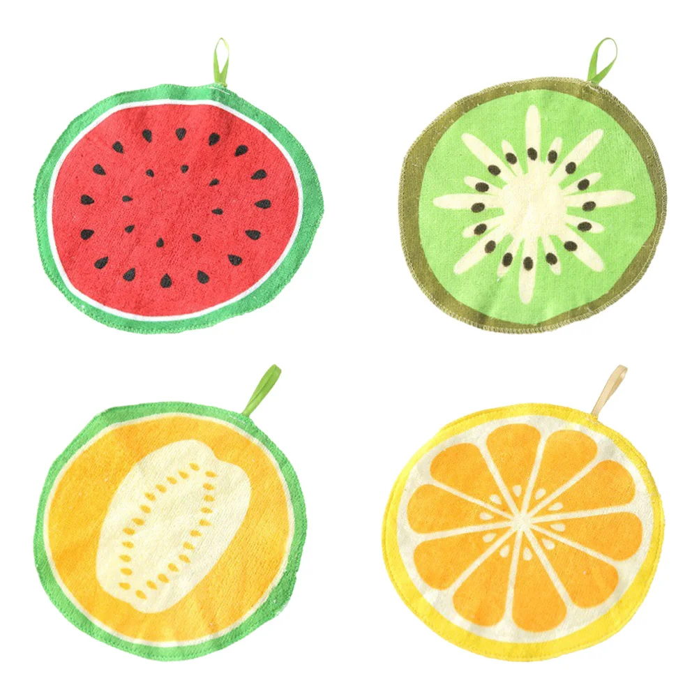 

4Pcs Hand Towel Cartoon Reusable Paper Towels Super Absorbent Quick Dry Skin Friendly for Kitchen Bathroom Travel Home Use