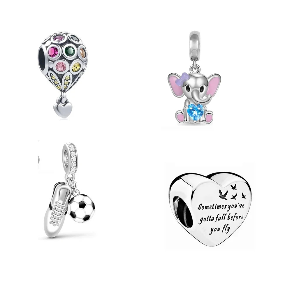 

Elephant forever family Paw Wine Balloon Charm Pandora Beads fit Original Pandora Charms Silver 925 Bracelet DIY Women Jewelry