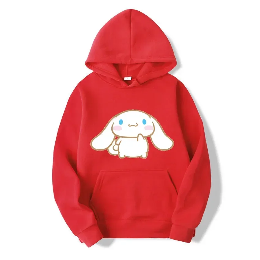 Sanrio Women's Hoodies Y2K Kawaii Original Cinnamon Roll Pattern Sweatshirt Winter Sweater Women's Solid Color Coat