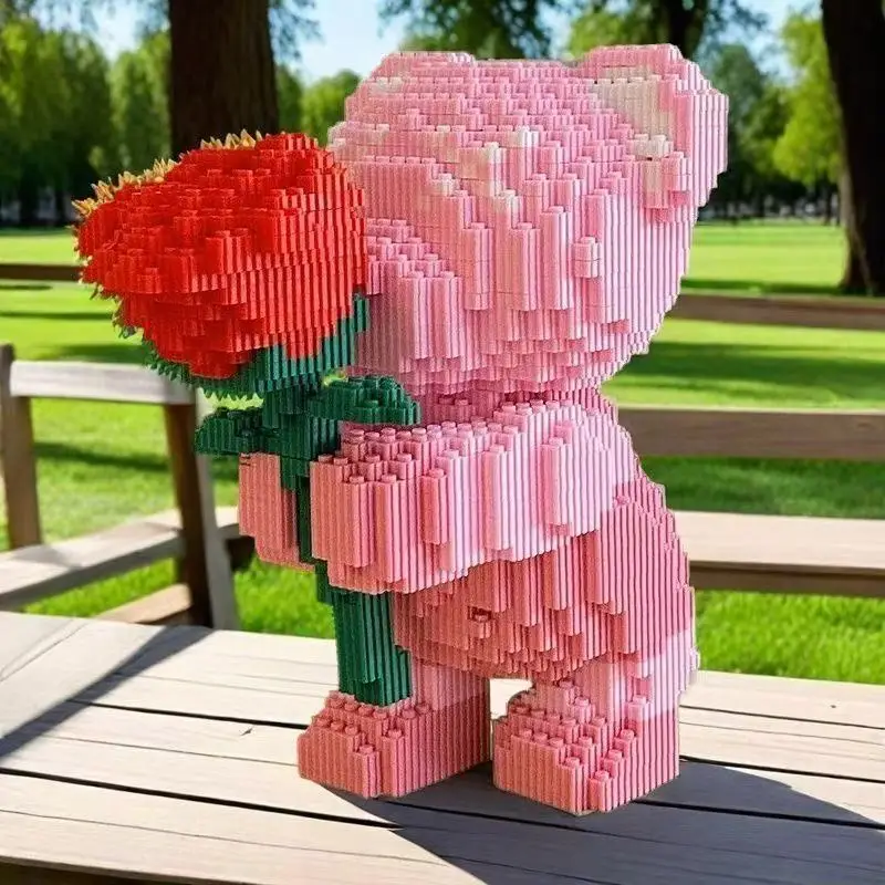 1,236 pieces of Love Bear Building Blocks, handcrafted DIY 3D puzzle assembly kit, perfect for decorating bedrooms/living rooms. - view 5