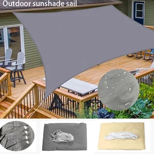 مظلات خارجية مقاومة للماء ، شراع ظل الشمس ، مظلة للشرفة ، مظلة سيارة قماشية ، مستطيل في الهواء الطلق مأوى للشمس ، شراع مظلة أفضل 8 قماش مشمع مبيعا للشرفات - رقم 5