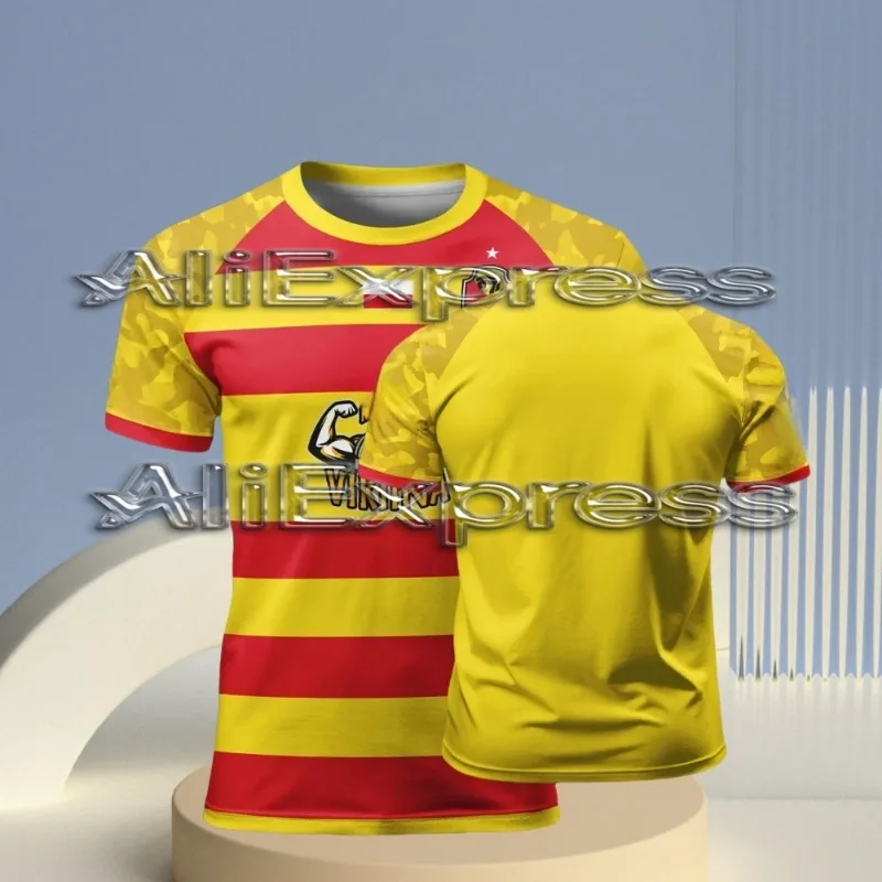 

New Fashion Football Jersey Men Women Clothing Jagiellonia Bialystok Jersey Breathable QuickDry Oversized Poland Shirt moto tee