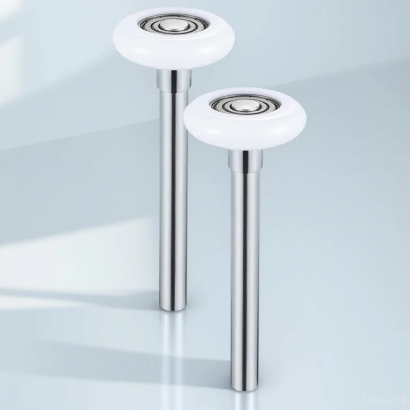 Rullo per porta in nylon da 2 pezzi in acciaio rinforzato per rulli per porta del garage con stelo Porte da garage da 7 piedi Rulli di ricambio silenziosi e durevoli