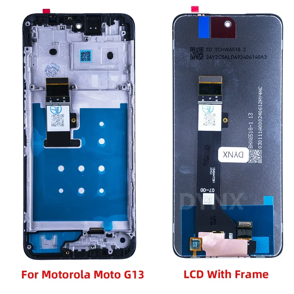 6.5inch LCD Screen for Motorola Moto G13 Digitizer Full Assembly with Frame Display Phone LCD Screen Repair Replace