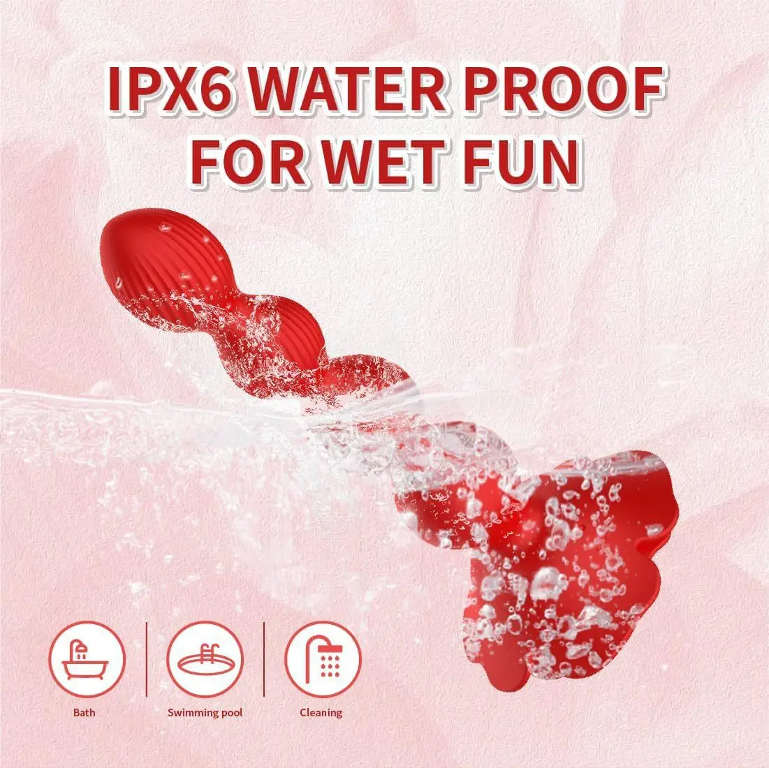 Rose Anal Plug Vibrator 360° Rotation Pull Bead Prostate Massage Vaginal Stimulator Remote Control Sex Toys Masturbation Massage view 6