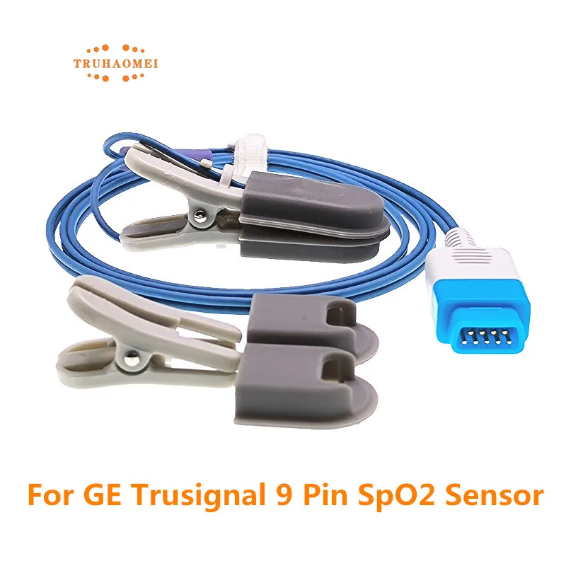 SPO2 Sensor 9 Pin For GE Datex Ohmeda Trusignal Pulse Oximeter Probe OXY-F-UN 0.9 Meter S/5 i4 Modular Monitors with E Series