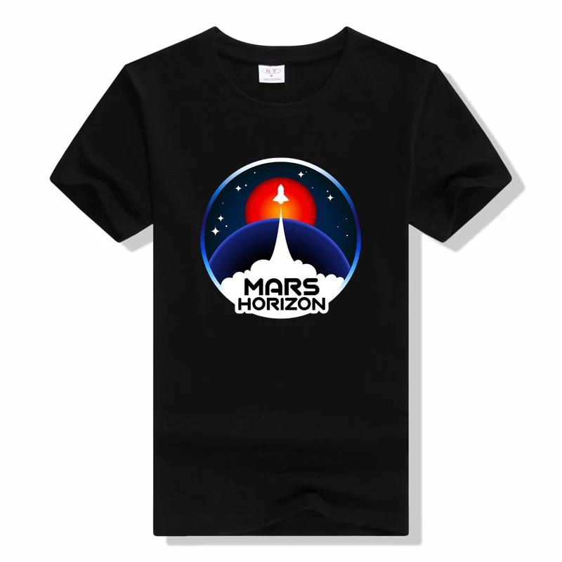 Space Explorers Occupy Mars T shirt fashion Graphic Men Summer Short Sleeve Cotton Harajuku T Shirt Loose fitting letter tees