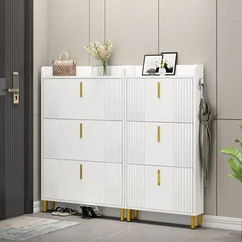 Nordic Vertical Shoe Cabinet Modern Luxury Wooden Storage Shoe Rack Home Organization Schoenen Kast Living Room Furniture