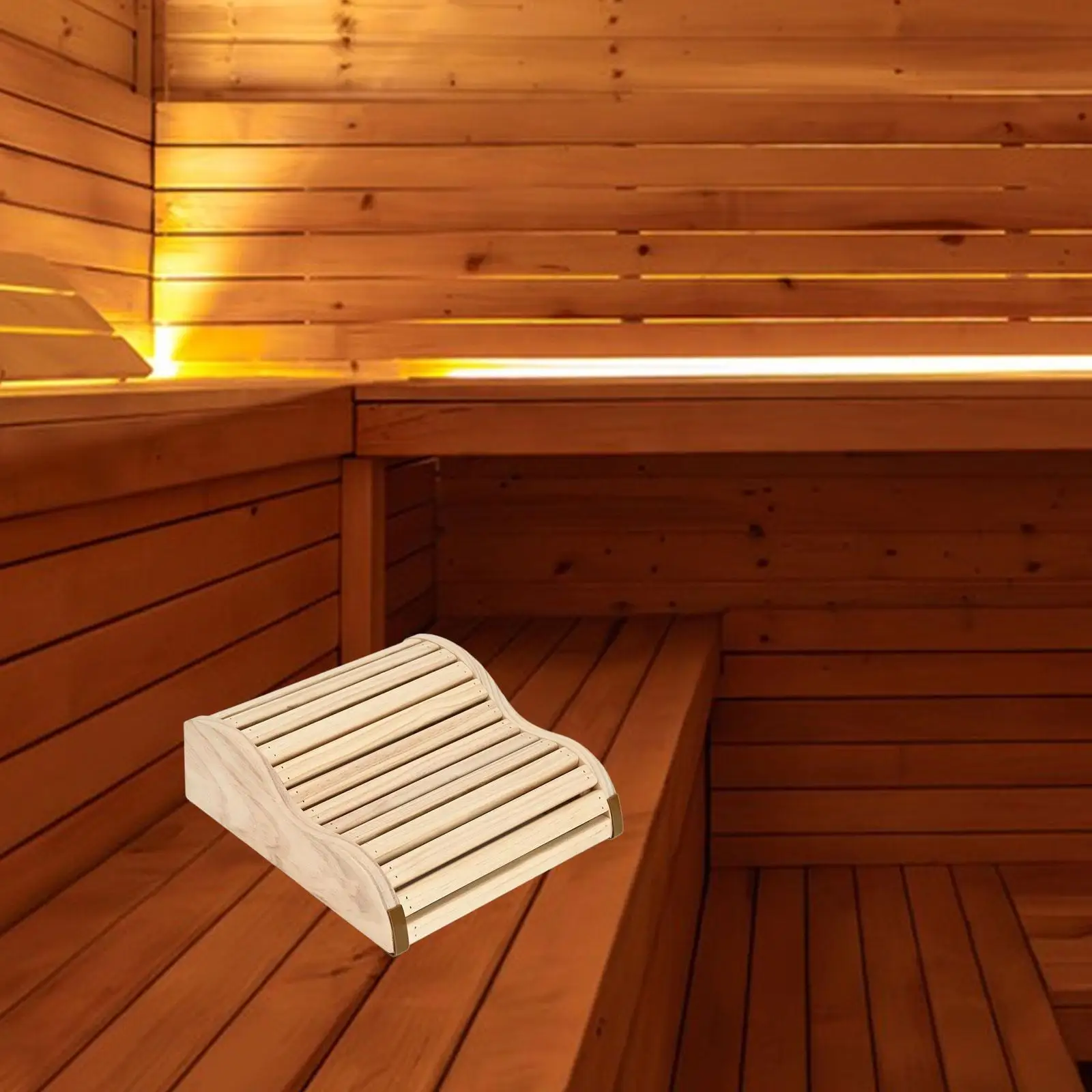 

Sauna Headrest Accessory Comfortable Lightweight Equipment Portable Bathroom Wooden for Women/Men Home Relaxing Friend Gift