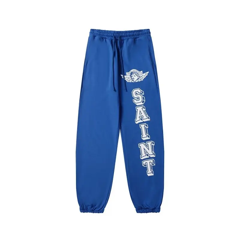 European and American Trendy Brand High Version Saint Michael Pure Cotton Sweatpants Spring and Autumn Casual Loose Tied Feet