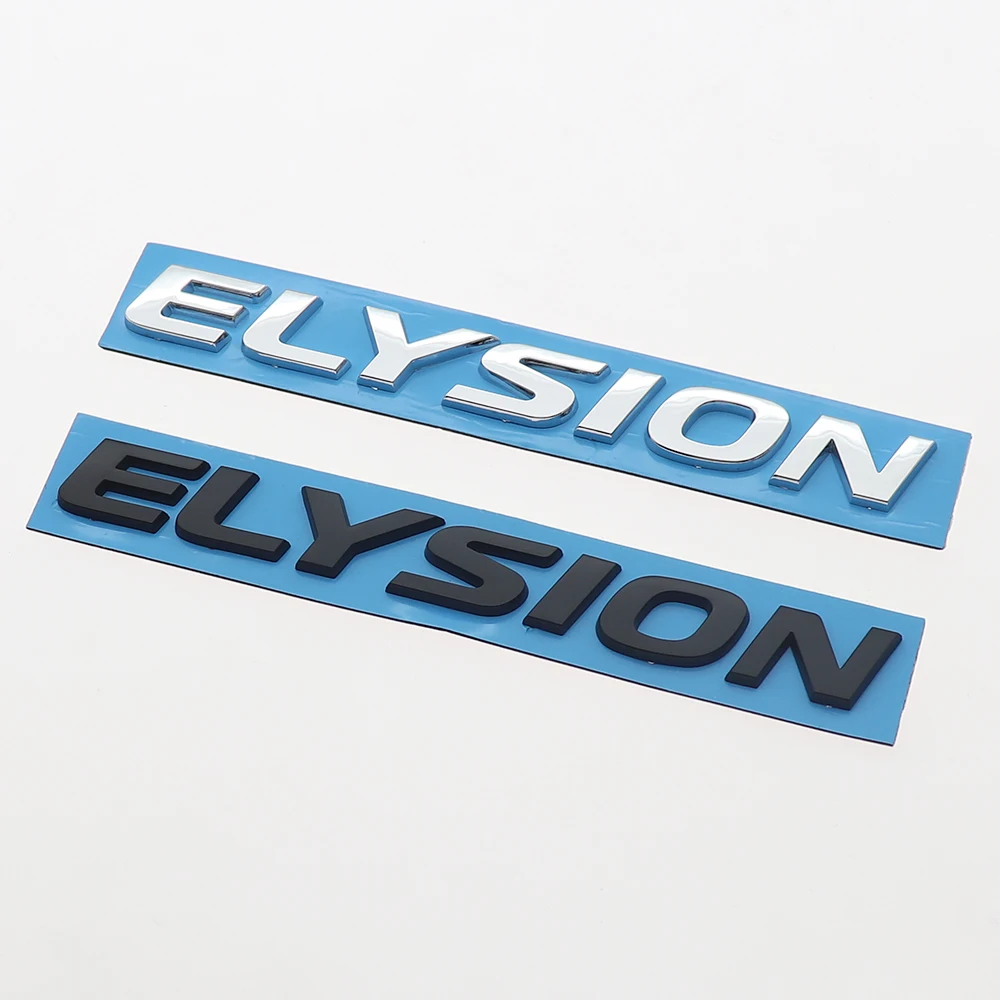 1PC 3D ABS ELYSION Car Letter Logo Sticker Tail Bumper Badge Auto Rear Trunk Emblem Decals Styling Accessories BT