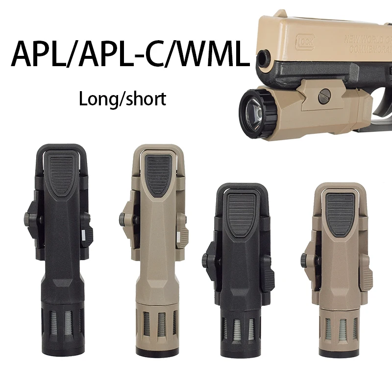 Tactical WML APL Nylon Rifle Pistol Gun Strobe LED Light Fit 20mm Rail Airsoft Weapon Hunting Flashlight