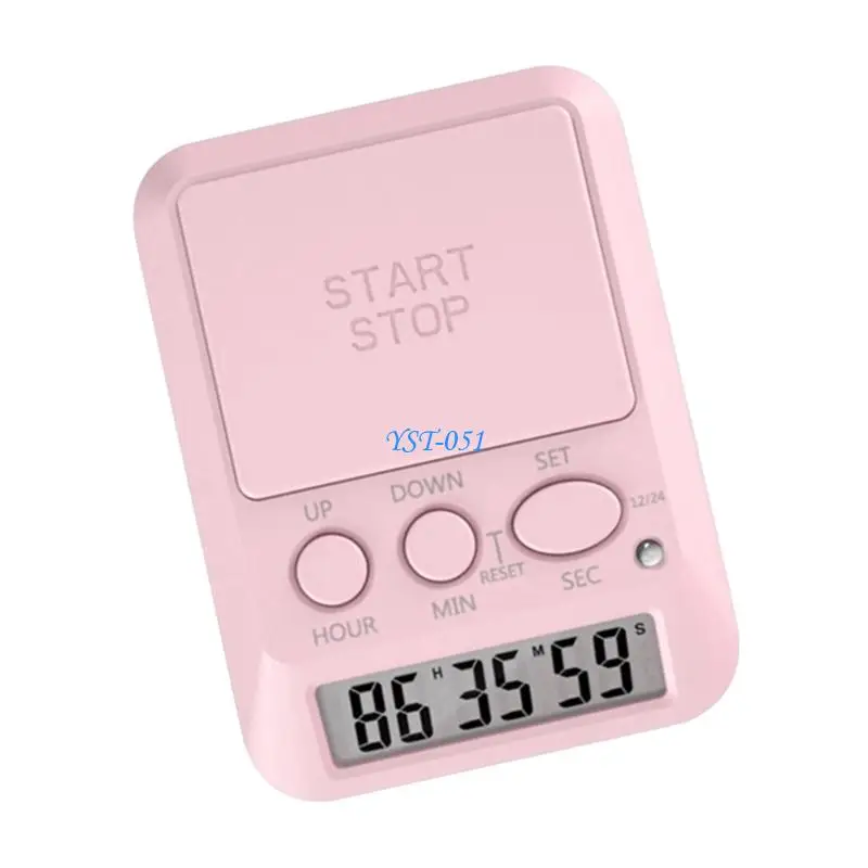 E15A Digital Countdowns Timer with Large LCD Screen Plastic for Kitchen Gyms & Office