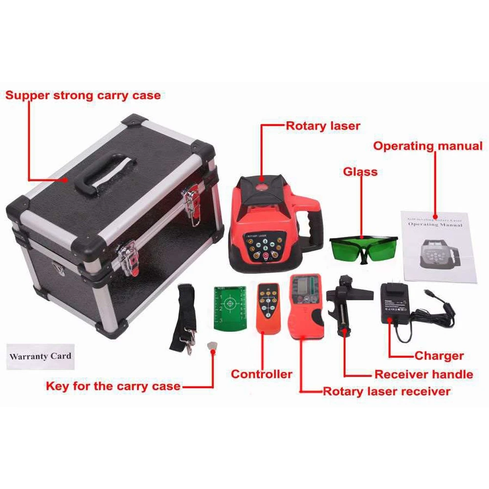 Laser Leveling Portable 3D Laser Level 500 Meter red beam rotary laser