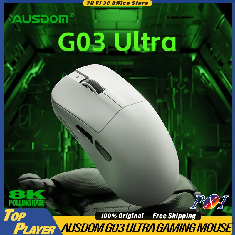 

AUSDOM G03 Ultra Wireless Gaming Mouse E-Sport 8K Polling Rate Nearlink Super Low Latency Anti-interference
