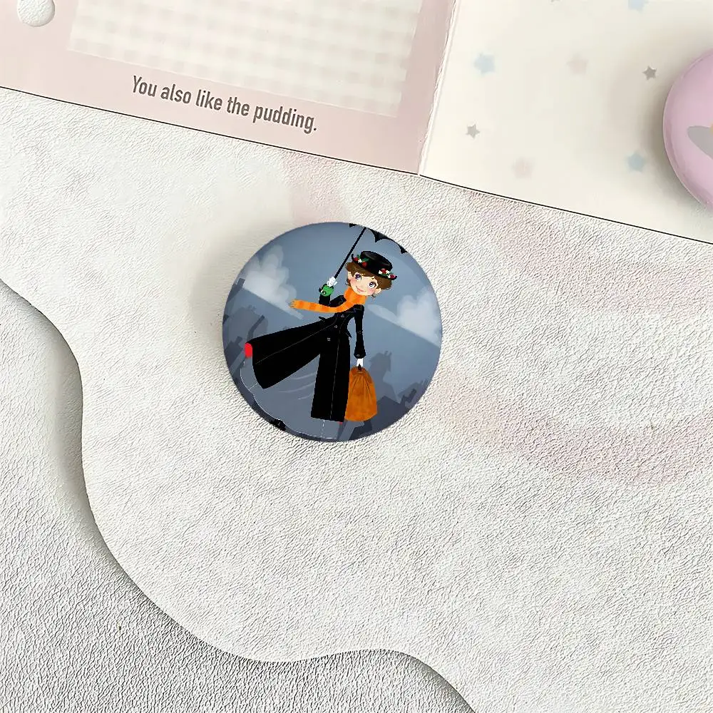ماري P-Poppins شارات صفيح دبوس زر مخصص أنيمي دور المدرسة القديمة بروش الكرتون طوق شارة هدية