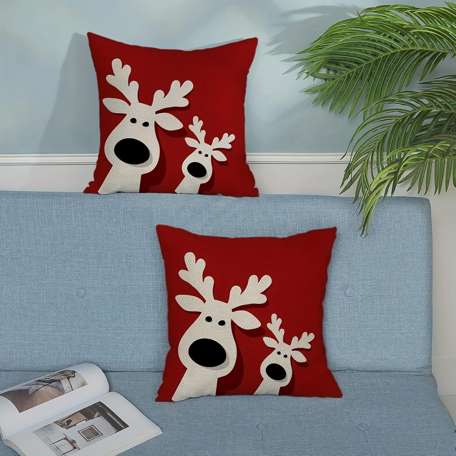 2 buah Sarung Bantal Natal Lin - Pillow Cover 20X20 ulasan dan harga